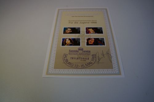 Bund Michel 1360/63 ETB mit Unterschrift Entwerfer Idole Rock + Pop