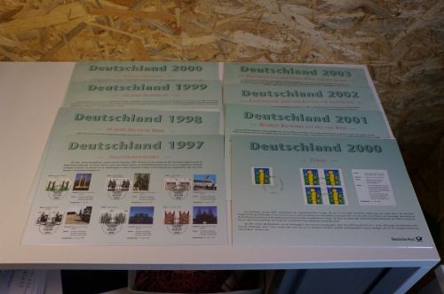Deutschland 1997-2003 8 Blätter mit Paaren + Viererblocks
