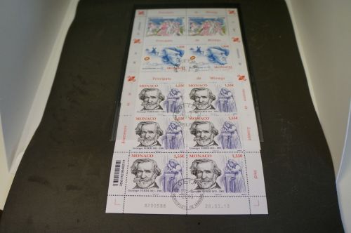 Monaco Michel 3134/3136 Kleinbogen gestempelt Musik