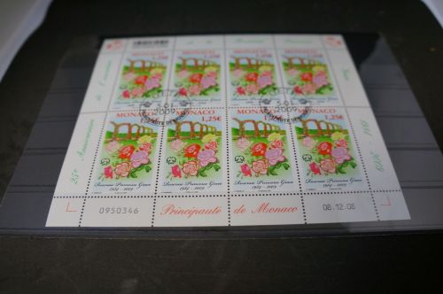 Monaco Michel 2919 Kleinbogen gestempelt Rosengarten