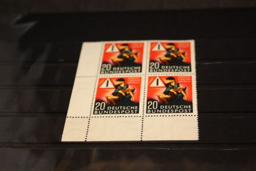 Bund Michel 162 Eckrand Viererblock postfrisch