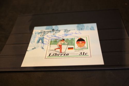 Liberia 1357 Luxusblock Olympia 1988 Unterschrift Angerer