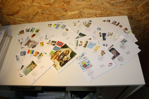 Bund Jahrgang 2012 FDC fast komplett ohne Selbstklebende