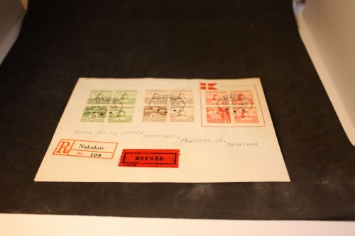 Dänemark H-Blatt 10-12 Dybbol Blocks auf Brief