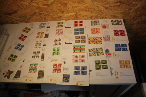 Schweiz Jahrgang 1973 Viererblock FDC komplett