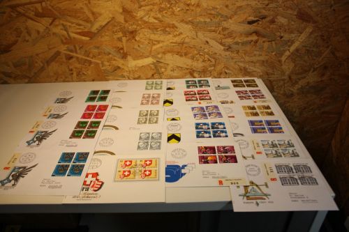 Schweiz Jahrgang 1978 Viererblock FDC fast komplett