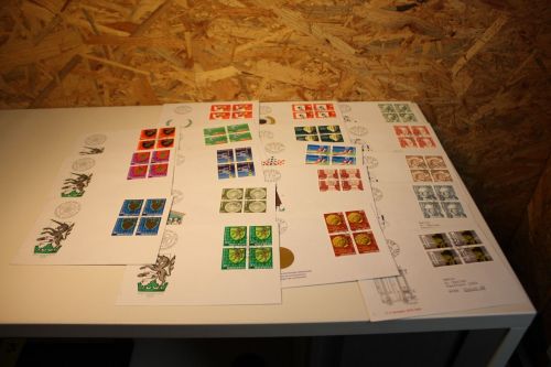 Schweiz Jahrgang 1979 Viererblock FDC fast komplett