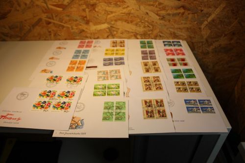 Schweiz Jahrgang 1988 Viererblock FDC komplett