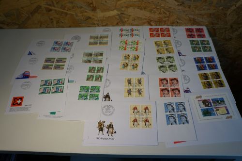 Schweiz Jahrgang 1990 Viererblock FDC komplett