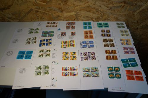 Schweiz Jahrgang 1992 Viererblock FDC komplett
