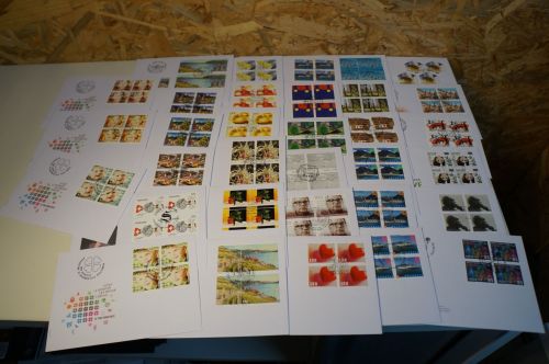 Schweiz Jahrgang 2011 Viererblock FDC fast komplett