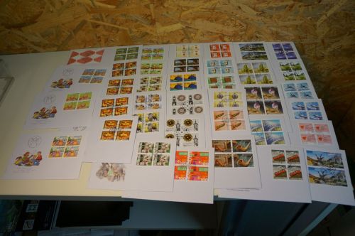 Schweiz Jahrgang 2014 Viererblock FDC fast komplett