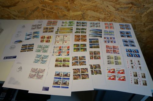 Schweiz Jahrgang 2016 Viererblock FDC fast komplett