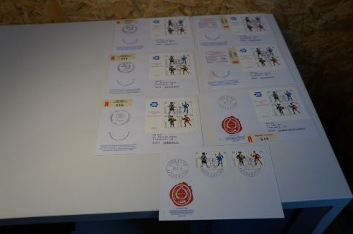 Schweiz Block 22 7 verschiedene FDC + Sonderstempel