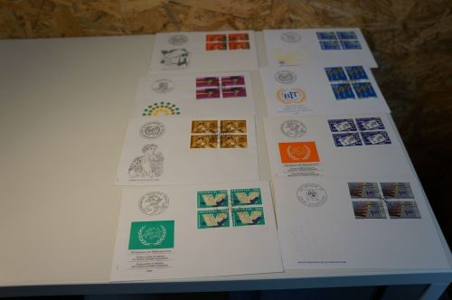 Schweiz Ämter 8 verschiedene Viererblock FDC