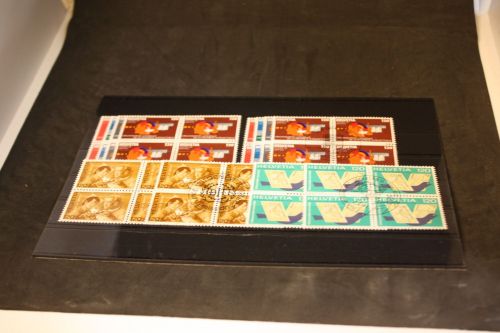 Schweiz Ämter 12 Viererblocks postfrisch + gestempelt