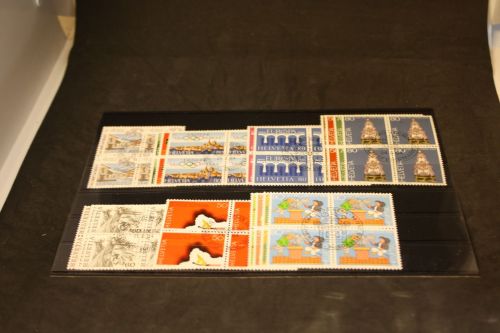 Schweiz 1984 Jahrgang Viererblocks gestempelt komplett ohne Bl. 24