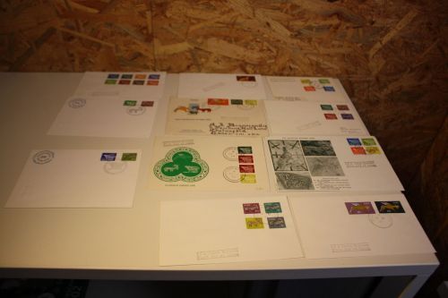 Irland 10 verschiedene FDC Dauerserie Kunst