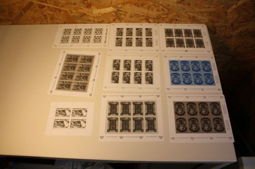 Österreich Schwarzdrucke ANK KB 1-8 inkl. KB 7a (Blaudruck)