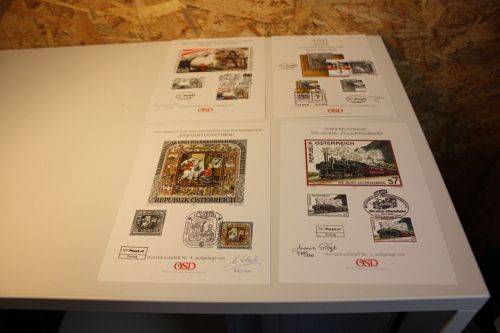 Österreich Kunstdruckblätter der OSD 1-4