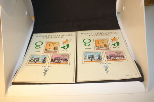 Österreich 2 Vignetten zur Gartenschau Wien 1964/74