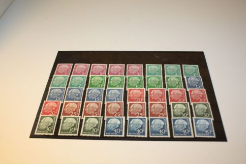 Bund Heuss Lumogen 5x Satz postfrisch komplett