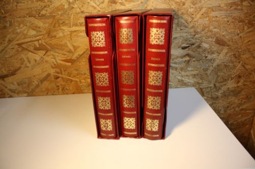 3 Borek Ringbinder rot inkl. Schuber mit Aufdruck Schweiz