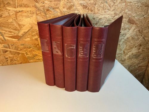 5 Lindner ETB Alben rot mit Hüllen