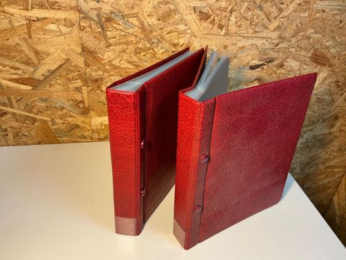 2 Kobra ETB Alben in rot mit Hüllen in weiß