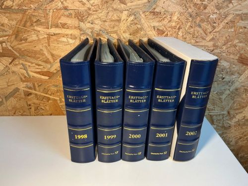 Dt. Post 5 ETB Alben mit Jahreszahlen am Rücken