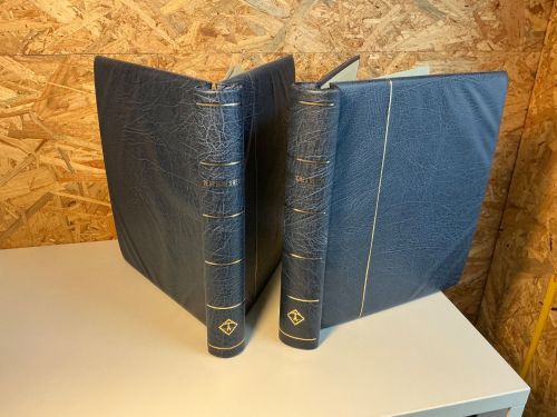 2 Leuchtturm Klemmbinder blau mit Aufdruck Deutsches Reich