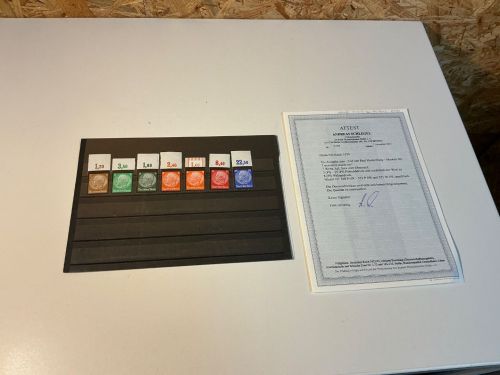 Deutsches Reich Michel 548-553 postfrisch Oberrand Platte + Walze mit Attest