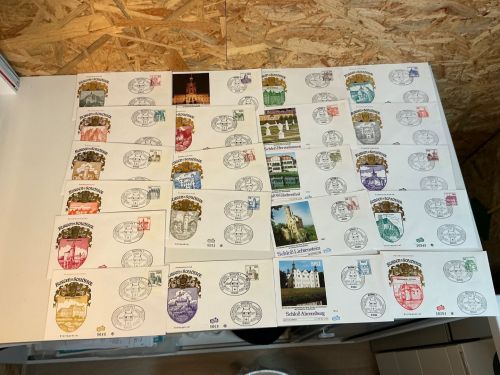 Bund Burger und Schlösser komplett FDC alle mit Eckrand