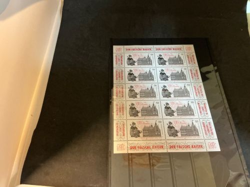 Bund Michel 1773 10er Bogen postfrisch mit Aufdruck „Der falsche Kaiser“