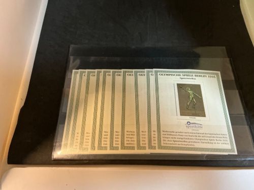 Vignettenblocks aus MH Deutsche Sporthilfe Olympiade Berlin 1916