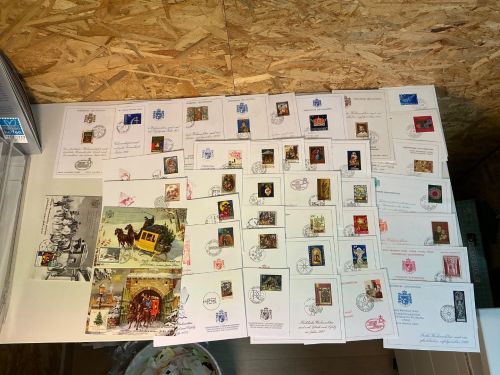 Liechtenstein Weihnachtskarten der Post 1968-2010