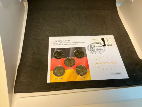 Helmut Schmidt 5x 2€ Numisbrief
