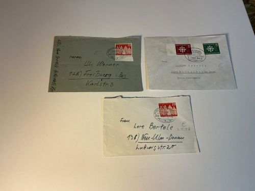 Bund 3 FDC mit Bahnpoststempel u.a. 2x Michel 230