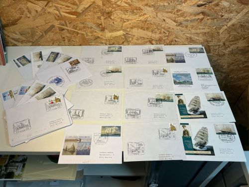 55 Belege Bund Sonderstempel Thema Segelschiffe / Kieler Woche