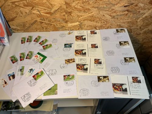 60 Belege Bund mit Sonderstempel Thema Sport