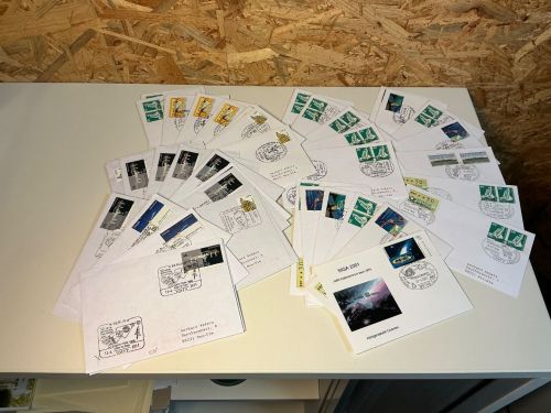 Bund 60 Belege mit Sonderstempeln zum Thema Weltraum