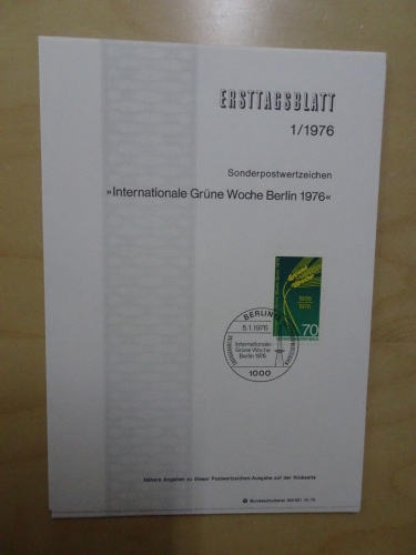 Berlin ETB Ersttagsblätter Jahrgang 1976 komplett
