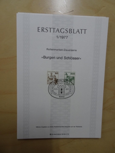 Berlin ETB Ersttagsblätter Jahrgang 1977 komplett