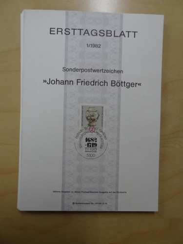 Bund ETB Ersttagsblätter Jahrgang 1982 komplett