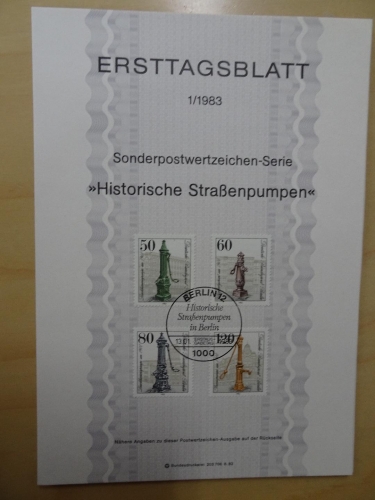 Berlin ETB Ersttagsblätter Jahrgang 1983 komplett
