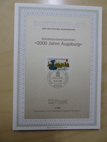 Bund ETB Ersttagsblätter Jahrgang 1985 komplett