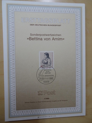 Berlin ETB Ersttagsblätter Jahrgang 1985 komplett