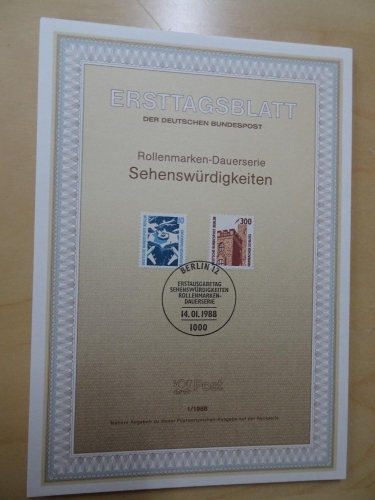 Berlin ETB Ersttagsblätter Jahrgang 1988 komplett