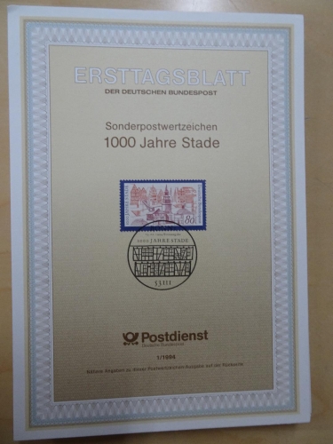 Bund ETB Ersttagsblätter Jahrgang 1994 komplett