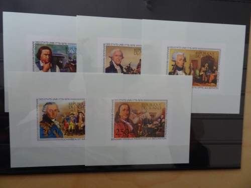 Tschad Michel 736/40 Luxusblocks postfrisch 200 Jahre USA